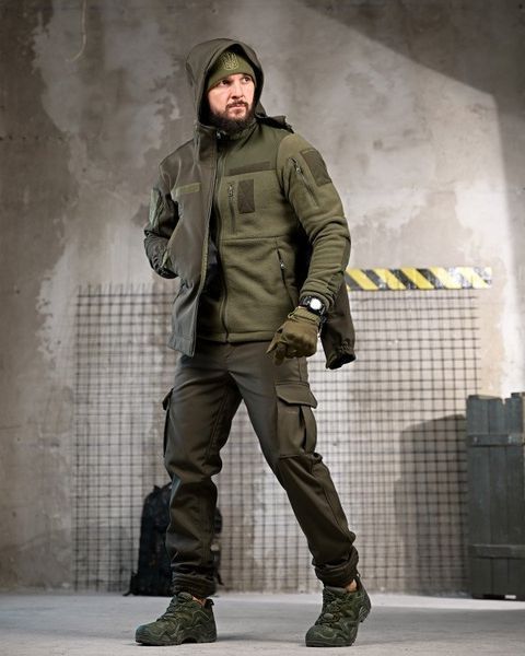 Тактичний костюм Soft Shell 5в1 Olive 93518-46 фото