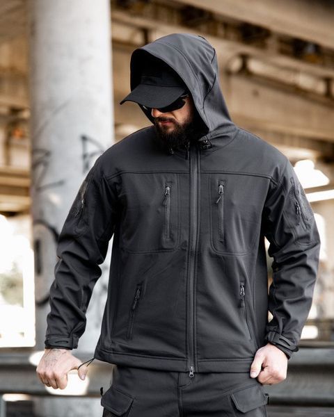 Демисезонная куртка SoftShell Town Dark Grey 93629-48 фото