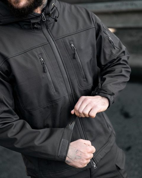 Демисезонная куртка SoftShell Town Dark Grey 93629-48 фото