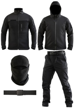 Тактичний костюм Soft Shell 5в1 Black 94605-46 фото
