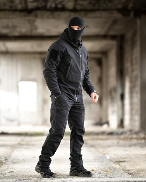 Тактичний костюм Soft Shell 5в1 Black 94605-46 фото