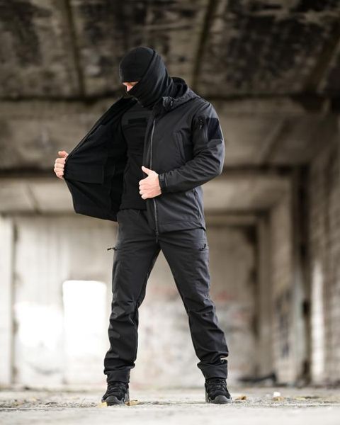 Тактичний костюм Soft Shell 5в1 Black 94605-46 фото